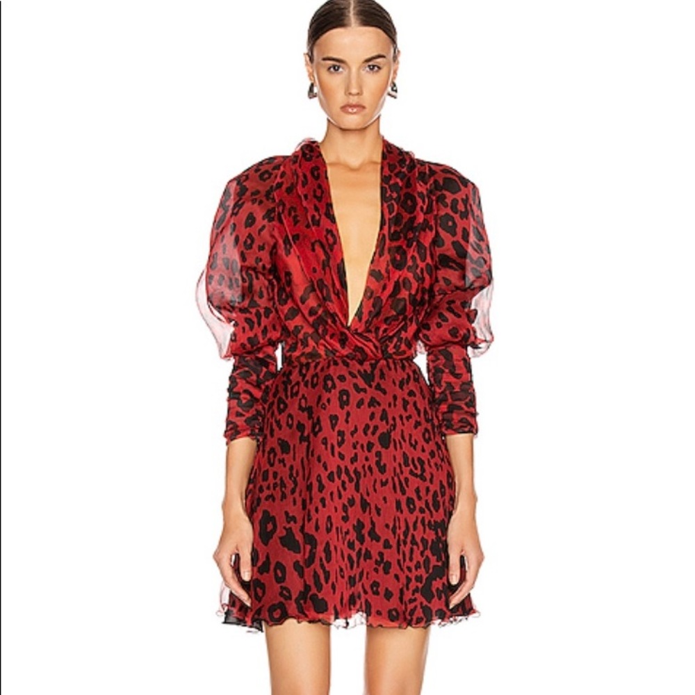 Draped neck mini dress
